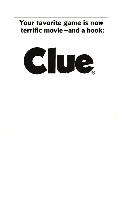 Clue by Michael McDowell Fawcett 1986 movie tie-in novelization