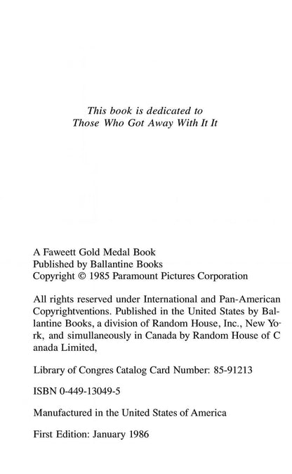 Clue by Michael McDowell Fawcett 1986 movie tie-in novelization