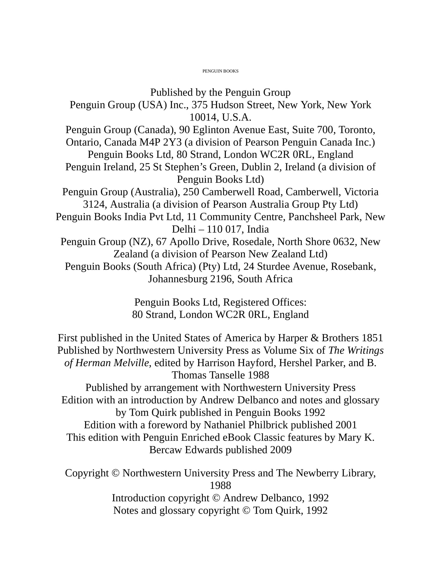 Moby Dick  by Herman Melville 1851