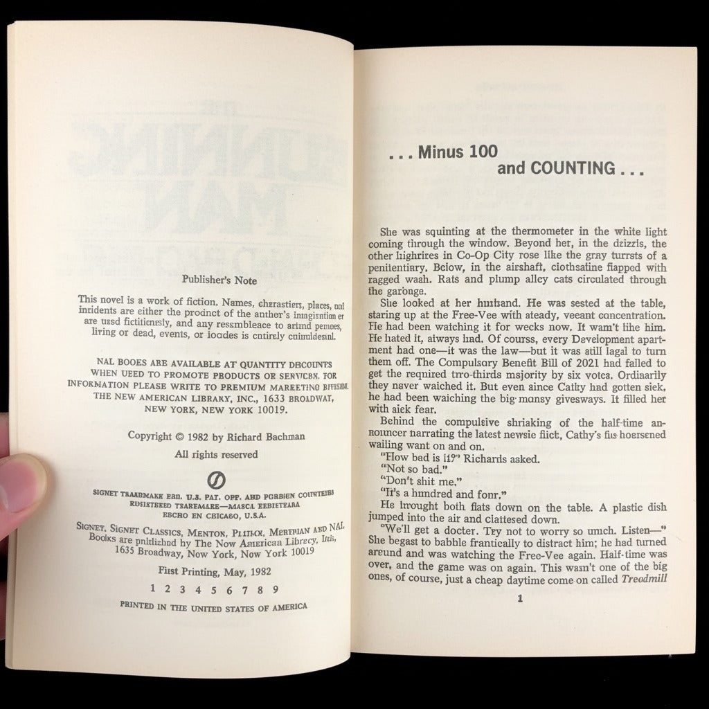 The Running Man – Stephen King (Richard Bachman) | Dystopian Thriller | Rare Paperback Book