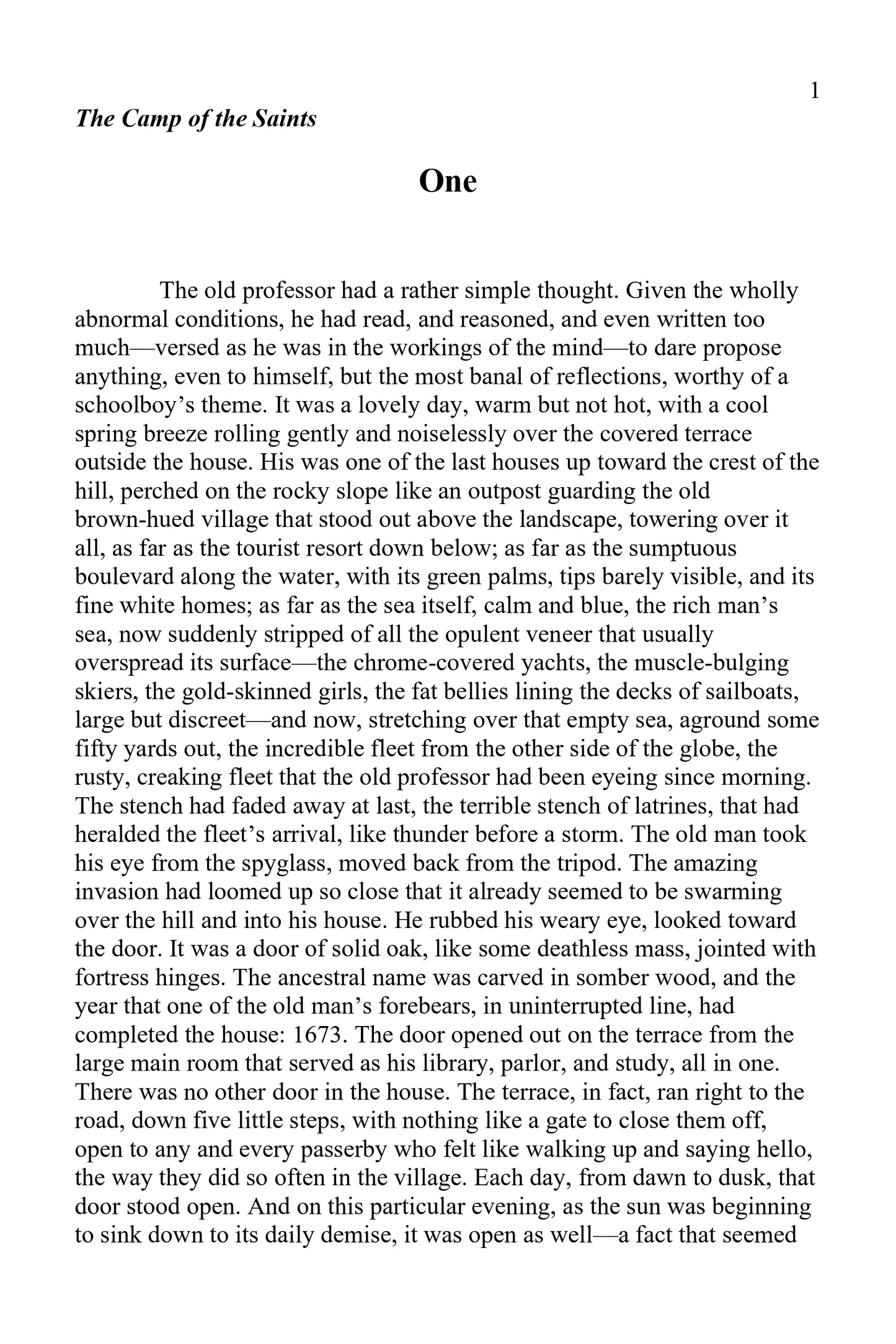 The Camp of the Saints by Jean Raspail Critical  book 2025