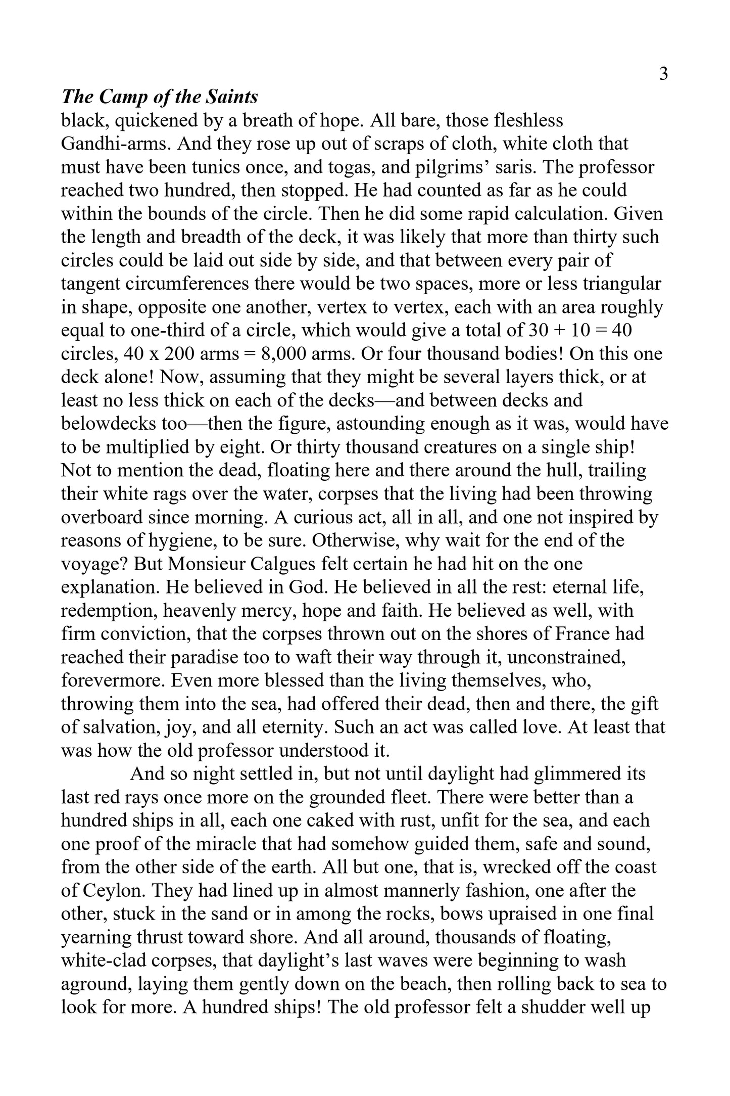 The Camp of the Saints by Jean Raspail Critical  book 1994