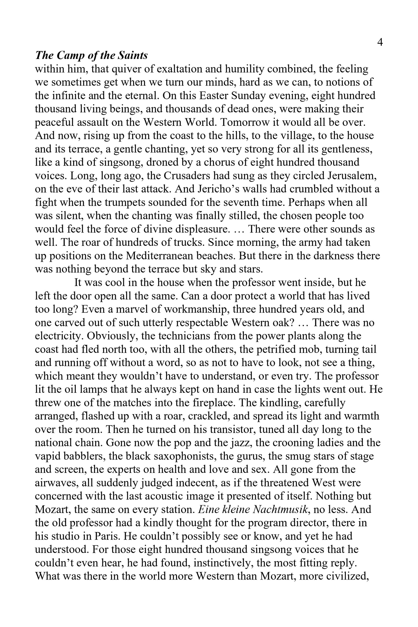 The Camp of the Saints by Jean Raspail Critical  book 1994