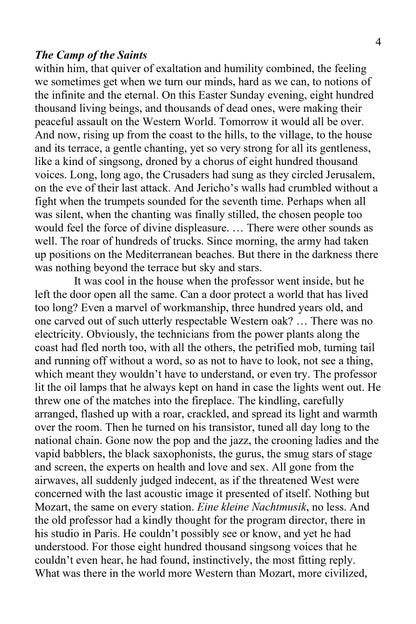 The Camp of the Saints by Jean Raspail Critical  book 1994