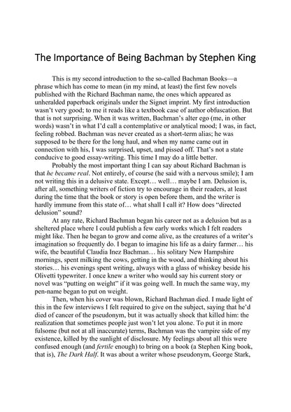 The Long Walk by Stephen King First Edition 1979